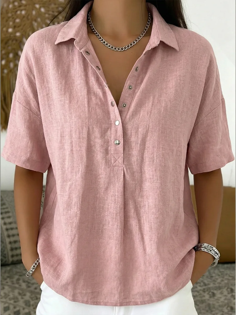 Vilo | Blouse with Collar and Button