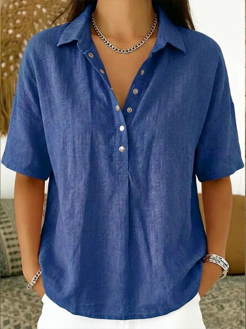 Vilo | Blouse with Collar and Button