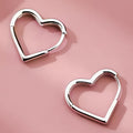 Gold Heart-Shaped Earrings Made of Stainless Steel