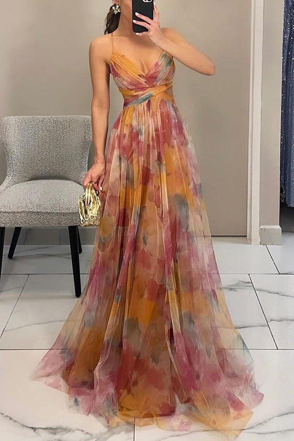 Alina – Trendy Long Dress with V-Neck for Women