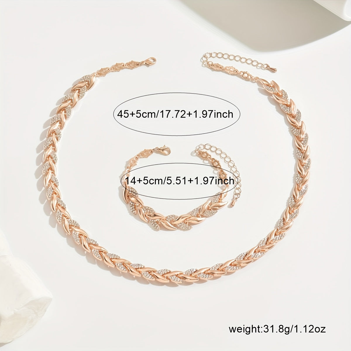 Fish Tail Shaped Crystal Set