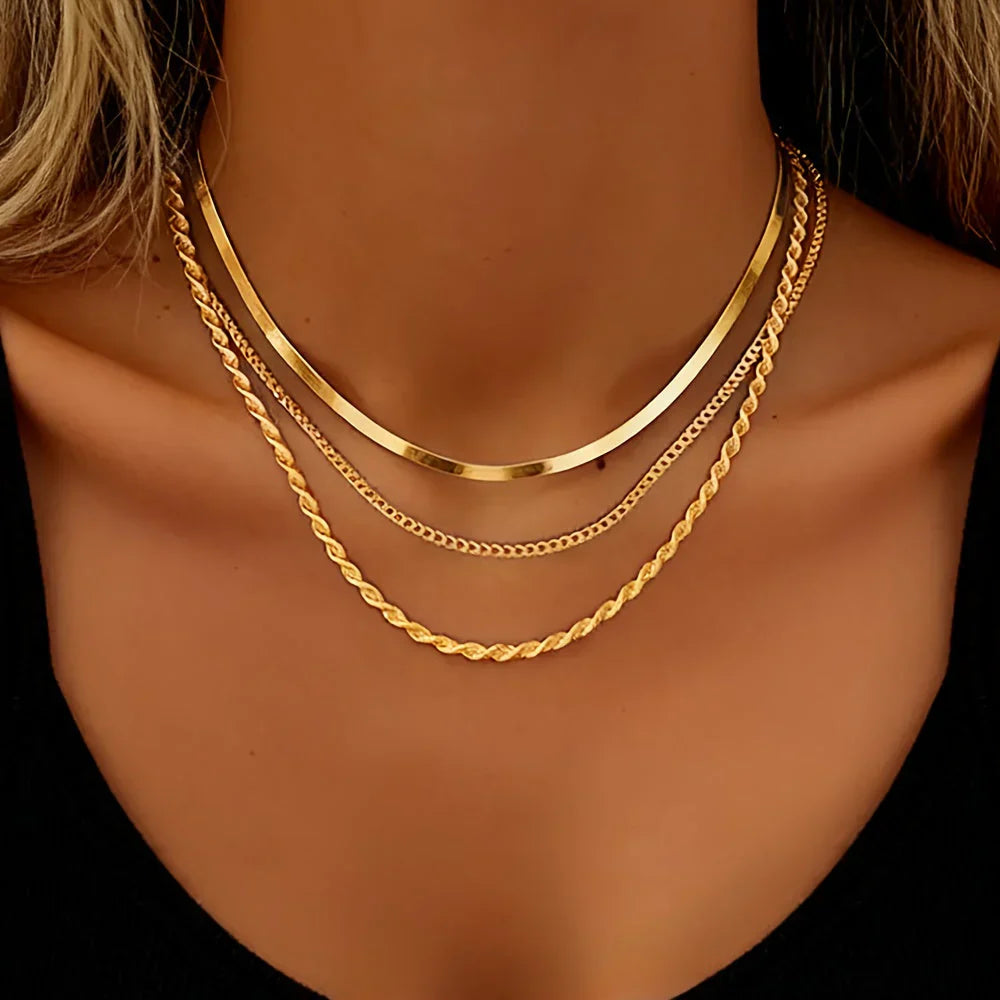 Elegant Multi-Level Gold Pendant