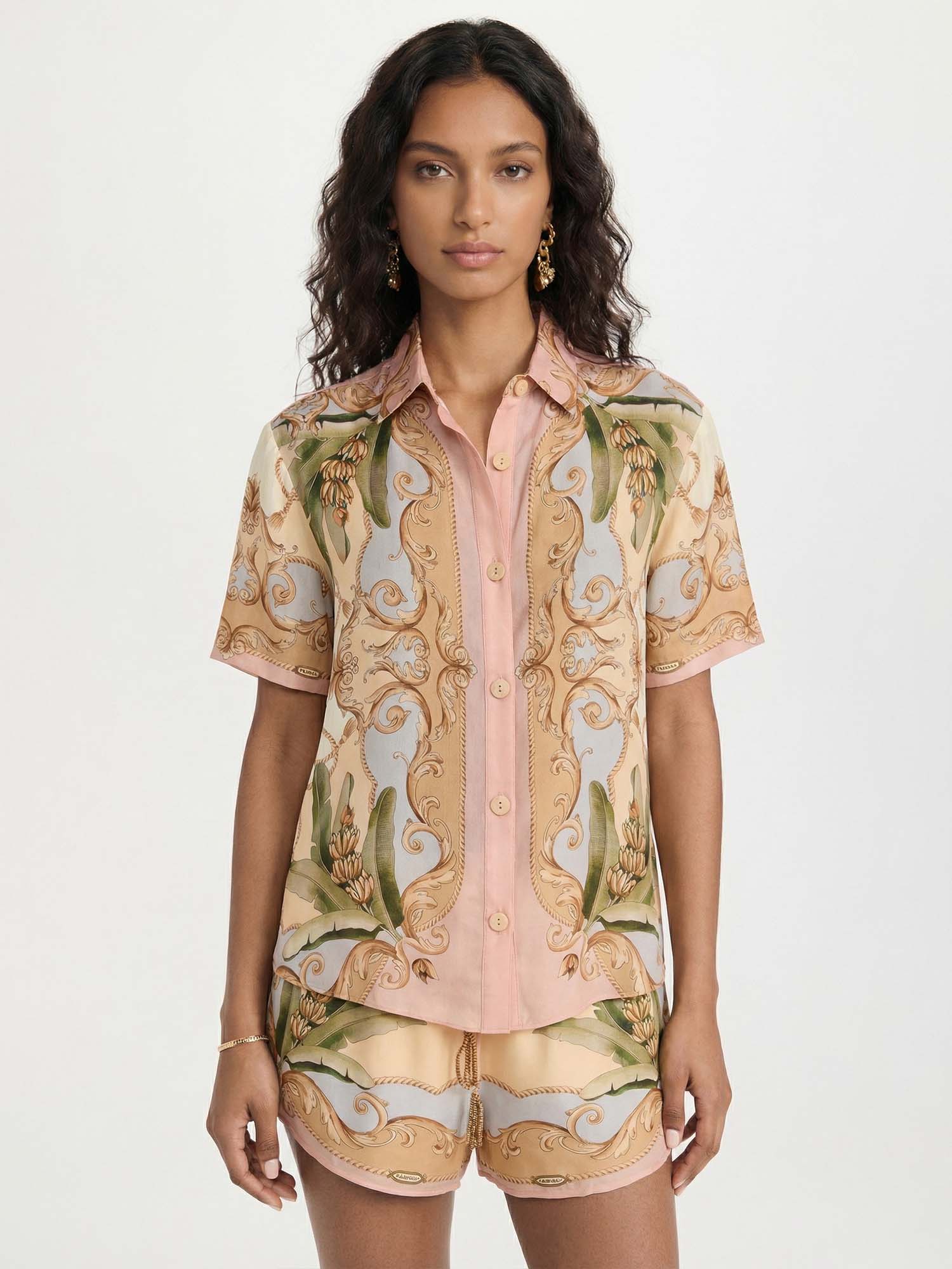 Baroque Style Shirt and Shorts Set