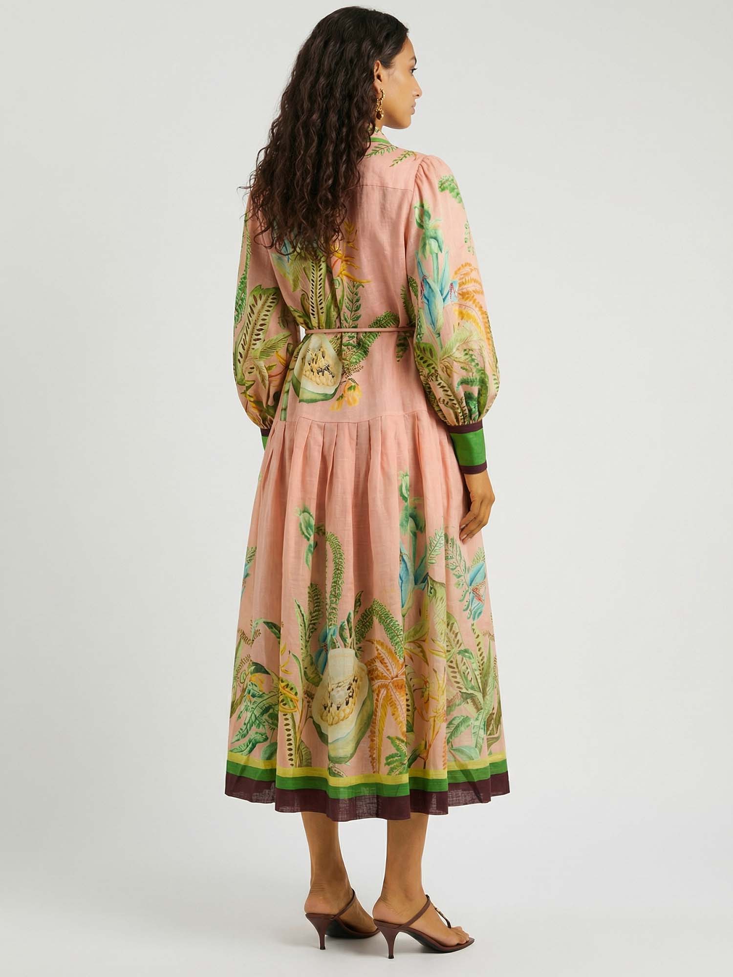 Worn Maxi Dress with Papaya Belt