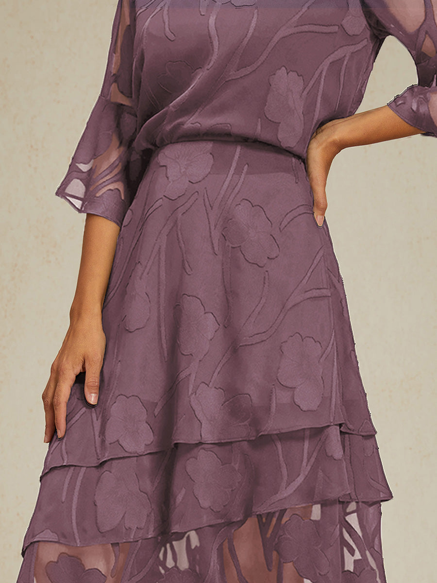 Midi Skirt in Floral Chiffon