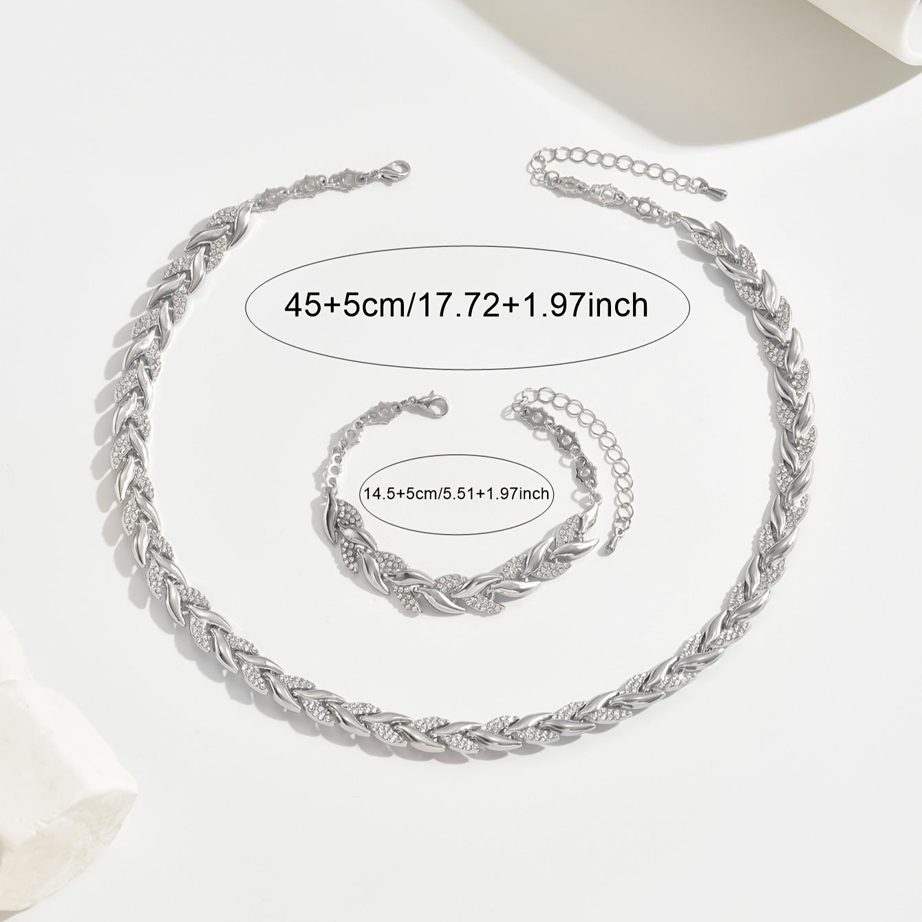 Fish Tail Shaped Crystal Set