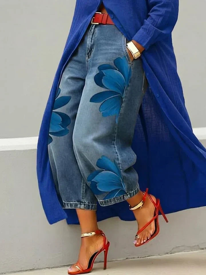Very | Long Sleeve Shirt and Floral Jeans Coordinate
