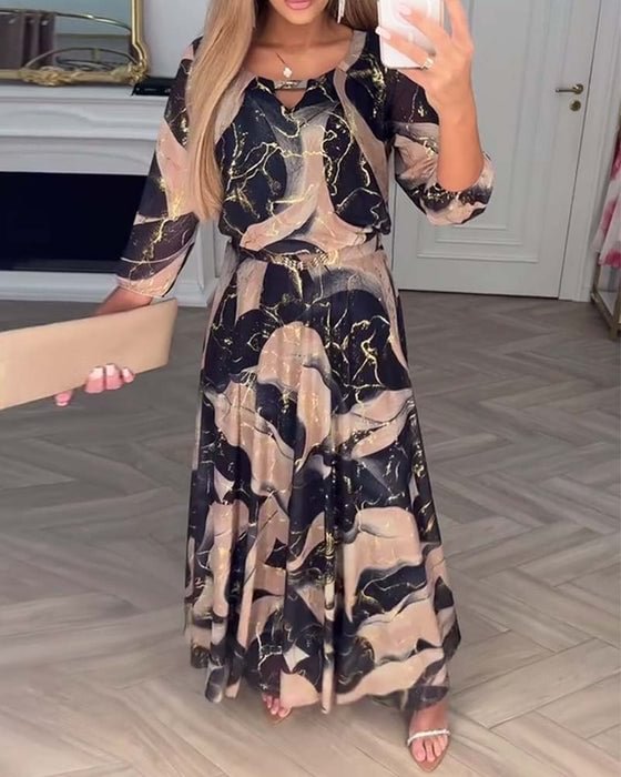 Shawal | Printed Chiffon Dress