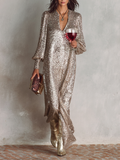 Maxi Party Dresses with V-Neck for Women MDA1819I0Y