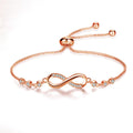 Adjustable Chic Rose Gold Infinity Bracelet