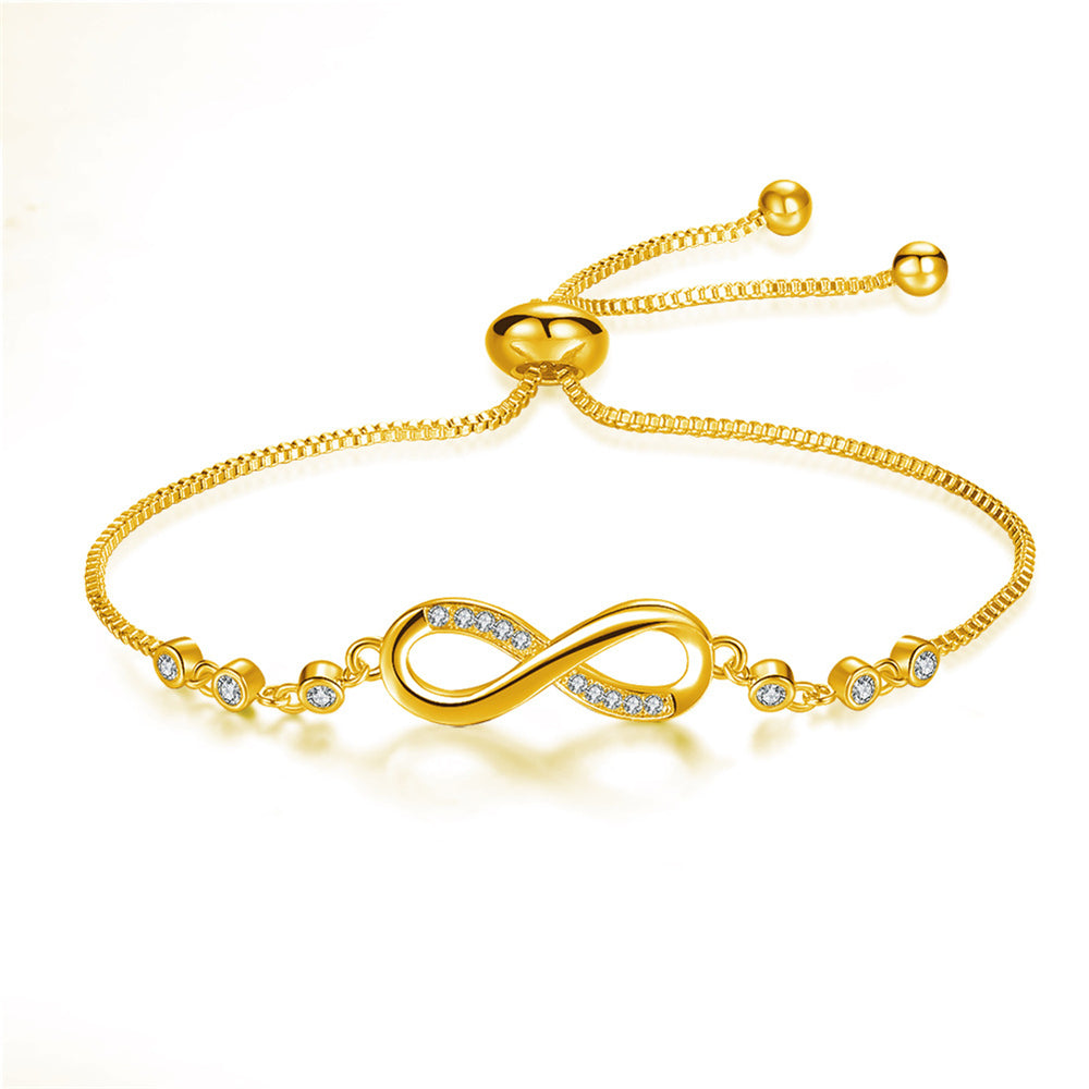 Adjustable Chic Rose Gold Infinity Bracelet