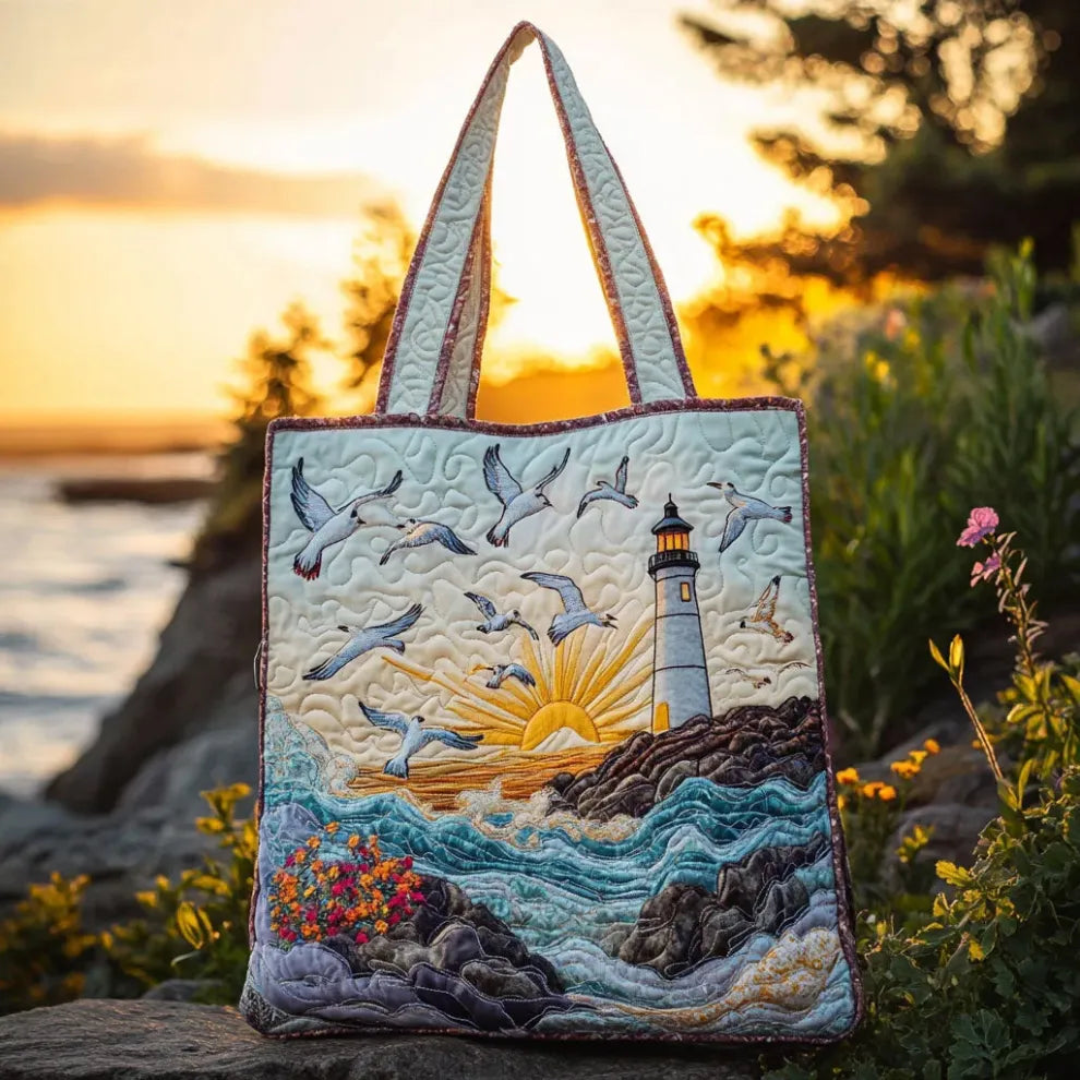 Handmade Quilted Bag | Coastal Light