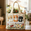 Cats in the Garden | Handmade Quilt Bag