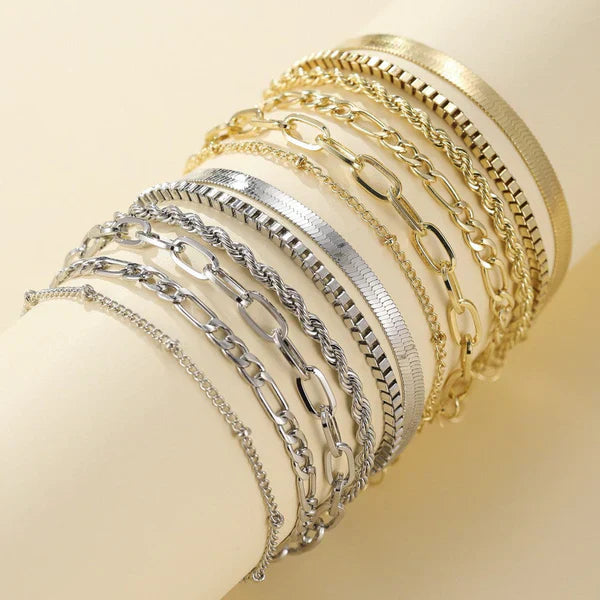 5-Piece Bracelet Set in Gold