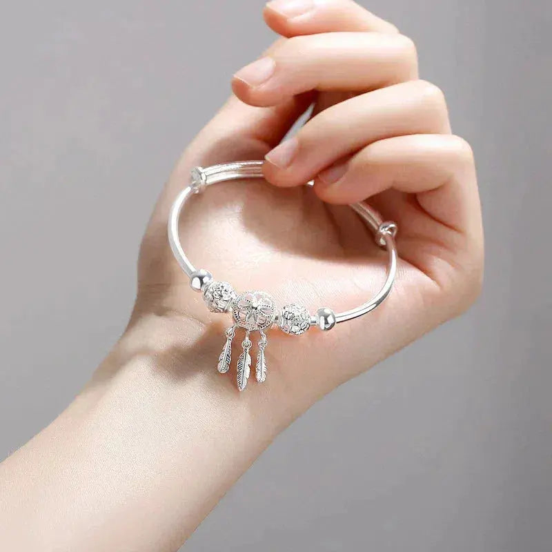 Dream Catcher Bracelet in Silver