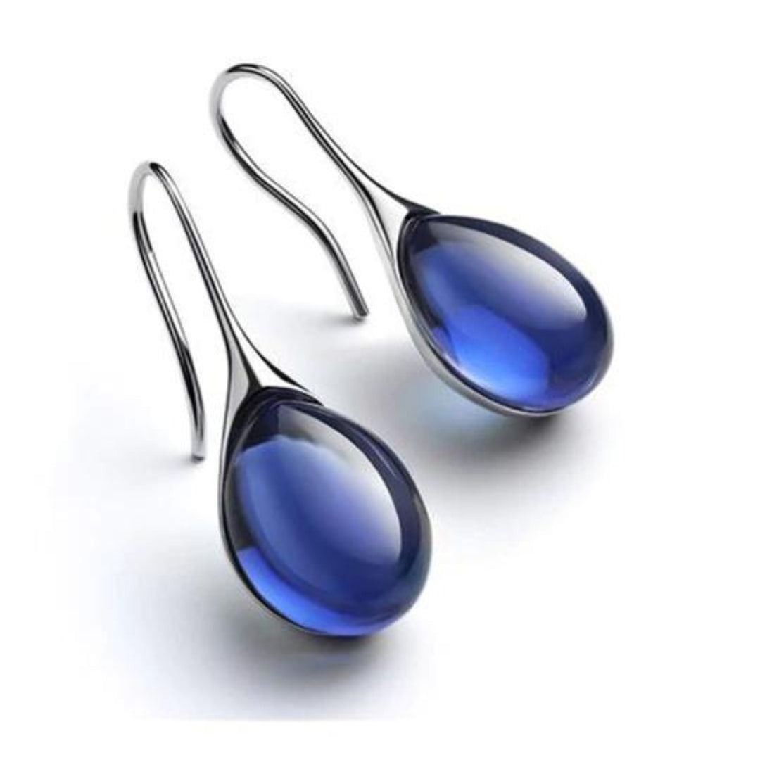 Elegant Drop Earrings with Crystals