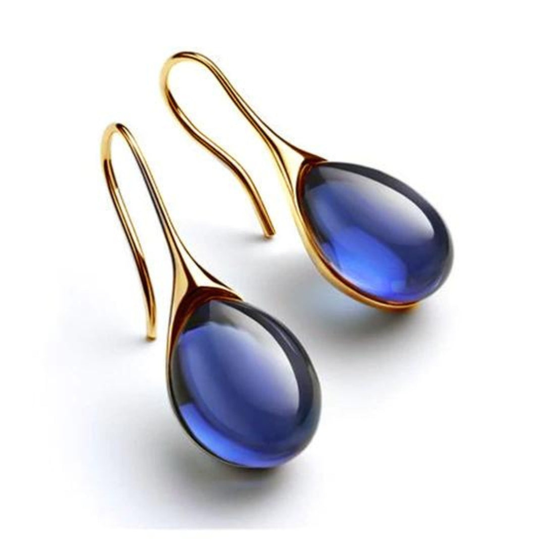 Elegant Drop Earrings with Crystals