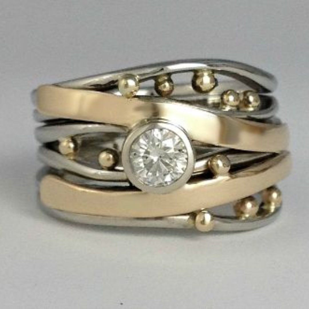 Gold Ring with Inlay™ – Vintage Sparkle
