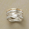 Vintage Polka Dot Ring in Gold and Silver