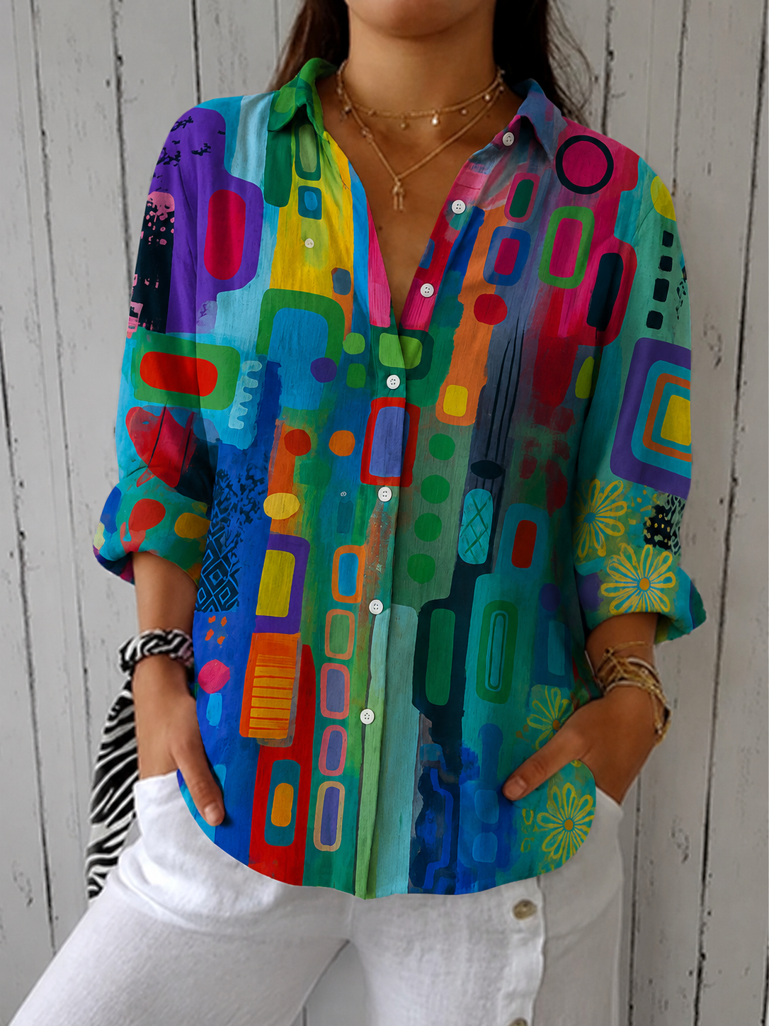 Catalina | Artistic Button-Up Shirt