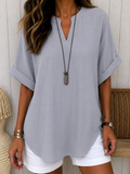 Emma™ – Simple Short Sleeve Blouse