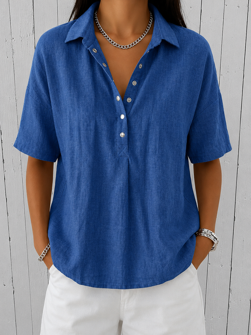 Aba | Blouse with Collar and Button