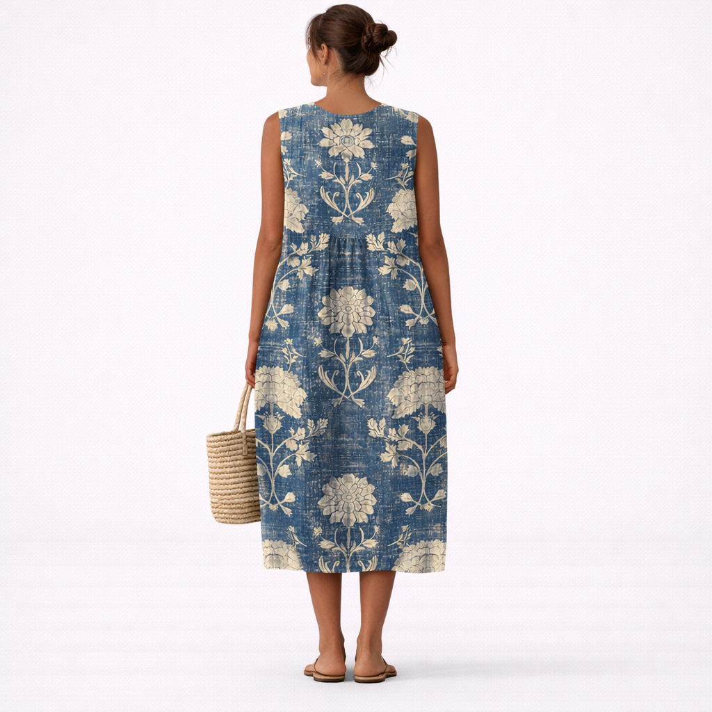 Alberta™ | Classic Floral Midi Dress
