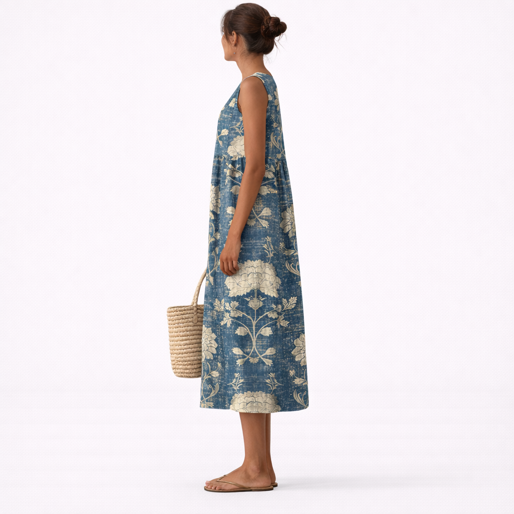 Alberta™ | Classic Floral Midi Dress