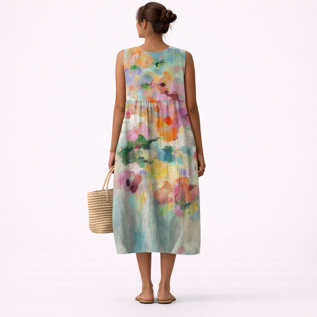 Karla™ | Elegant Colorful Midi Dress