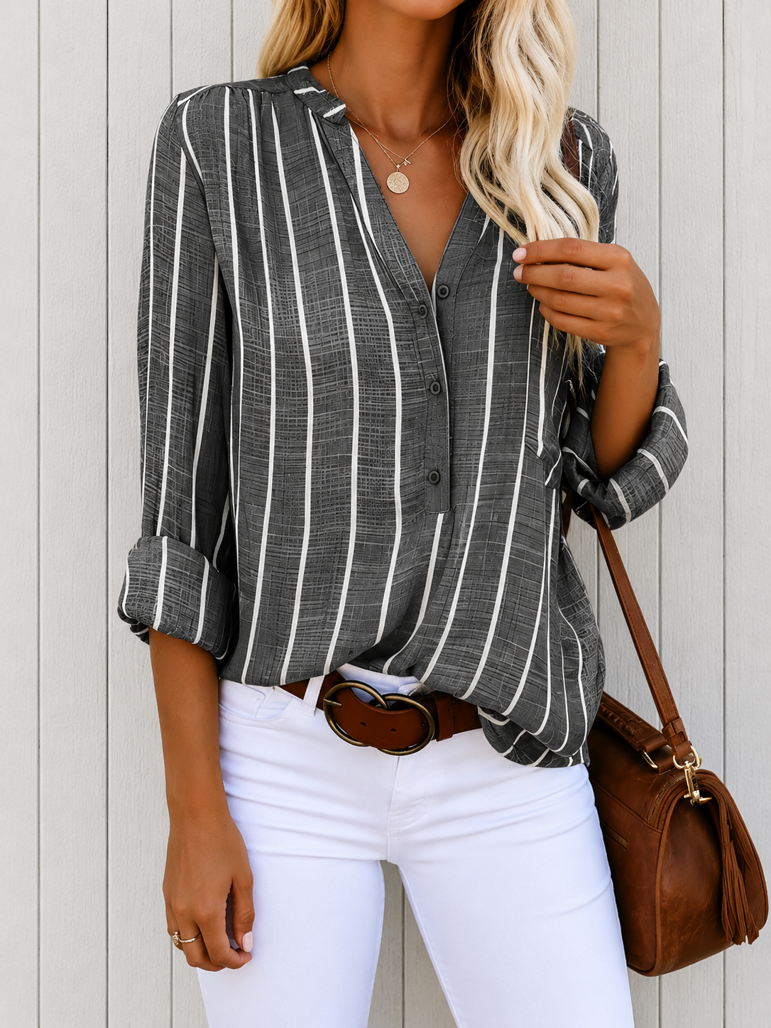 Lilac™ | Elegant Striped Shirt