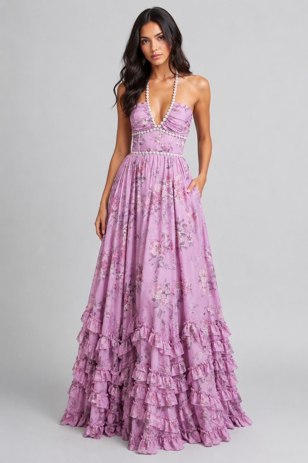 VALESKA | Vintage Floral Maxi Dress