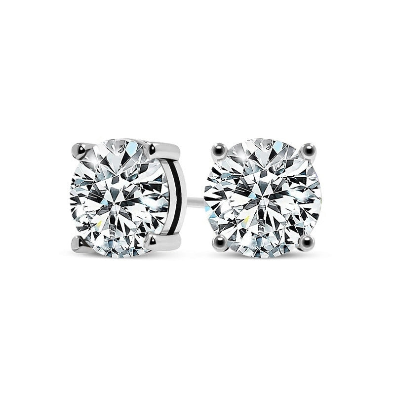 Chic White Gold Earrings