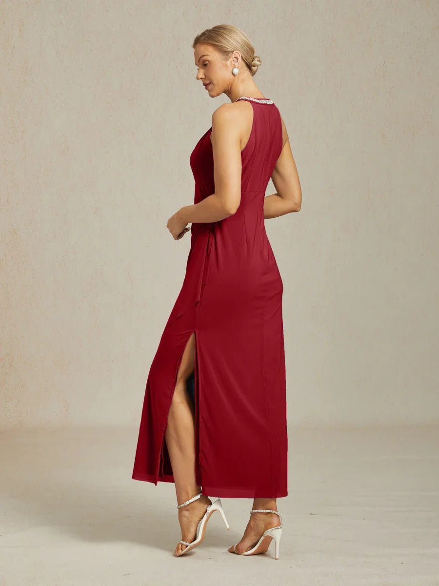 Elegant Maxi Dresses with Pearls and Ruffle Details