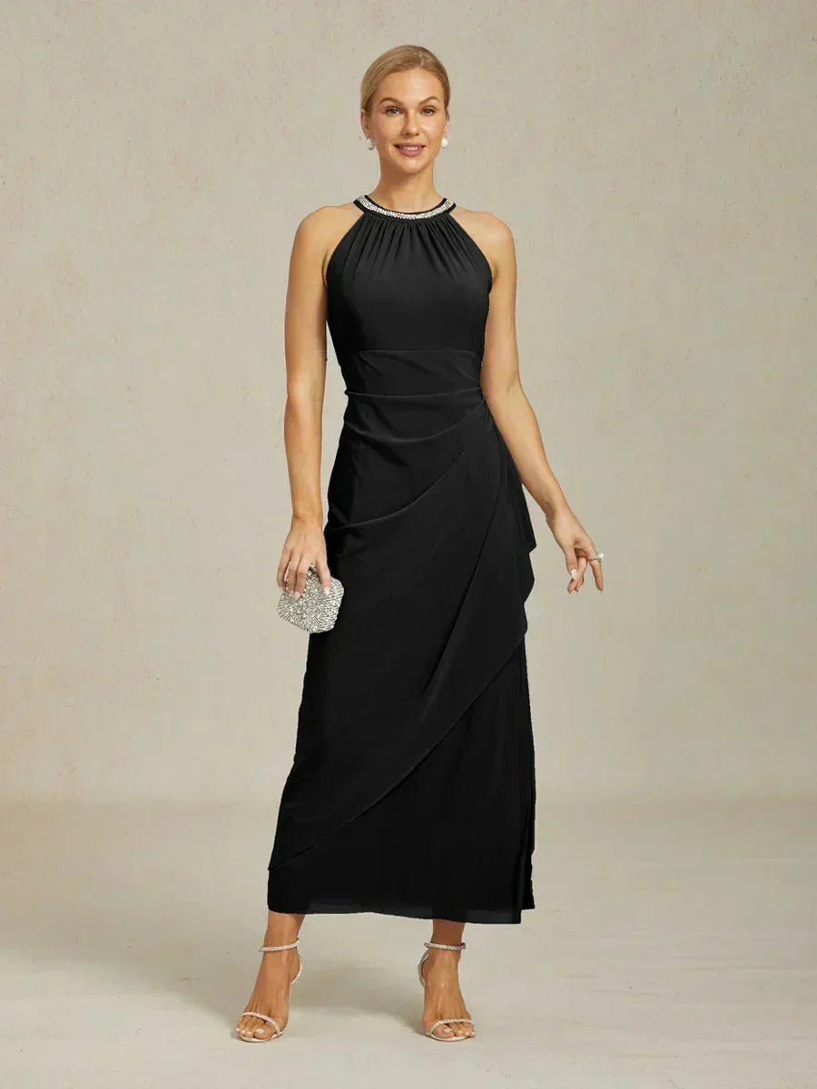 Elegant Maxi Dresses with Pearls and Ruffle Details