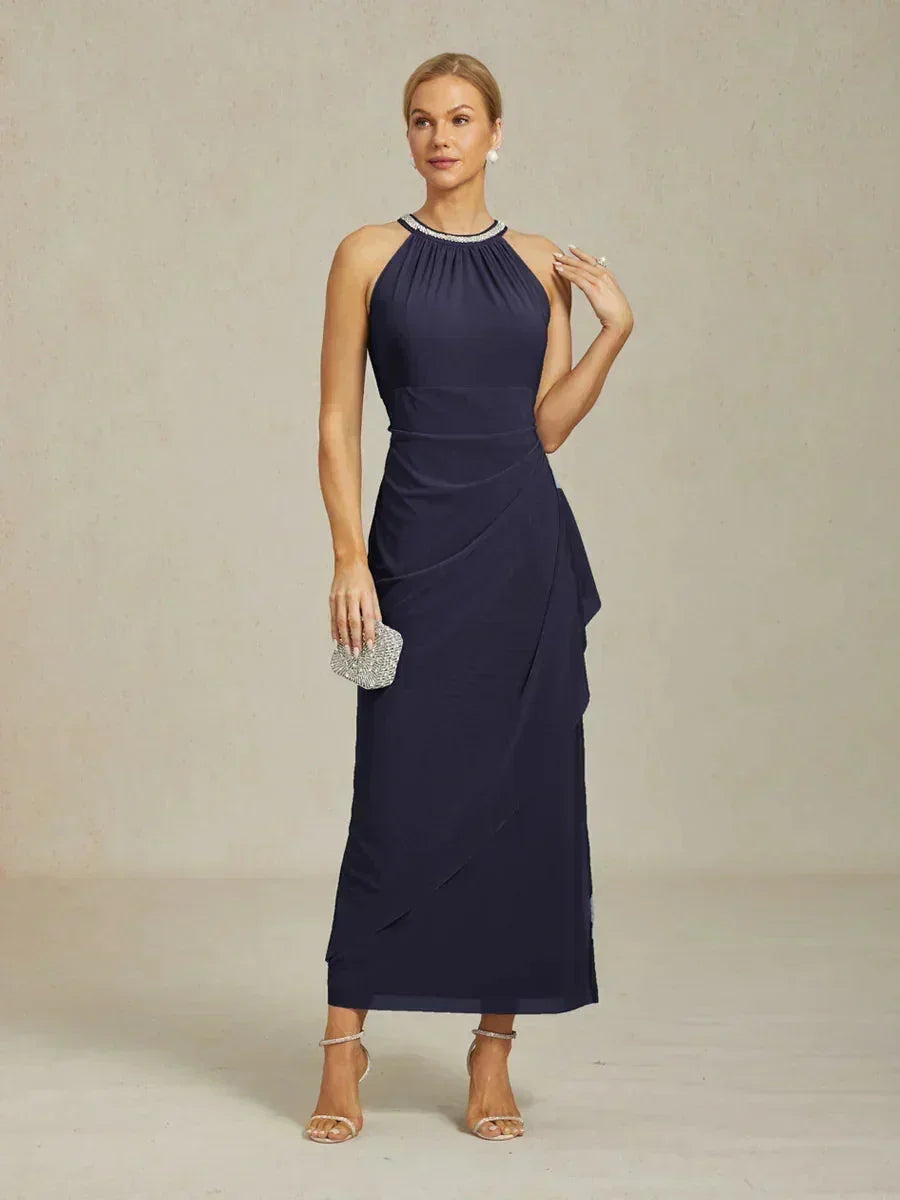 Elegant Maxi Dresses with Pearls and Ruffle Details