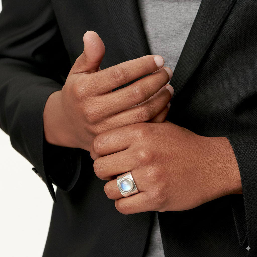 Boho Ring Made of Moonstone
