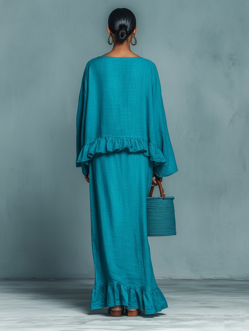 Minimalist Style Women's Top and Straight Skirt Set MDA1655L9Y