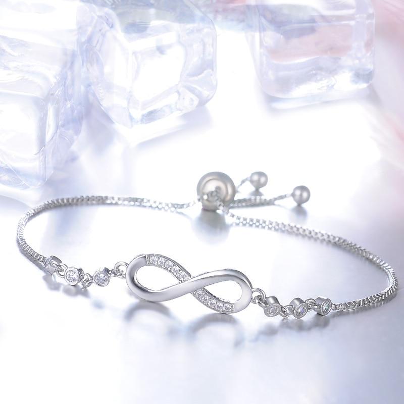 Adjustable Chic Rose Gold Infinity Bracelet