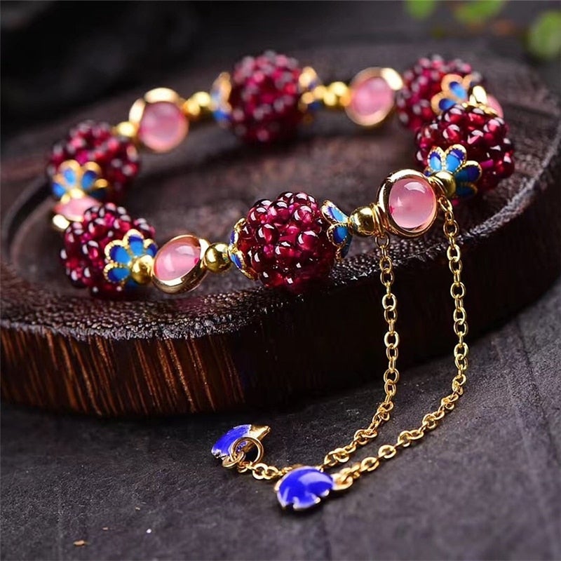 Fruit Bracelet with Natural Stone Beads
