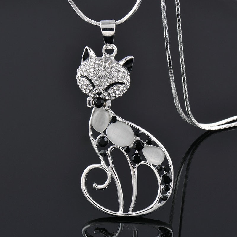 Love Cat Pendant in Sterling Silver