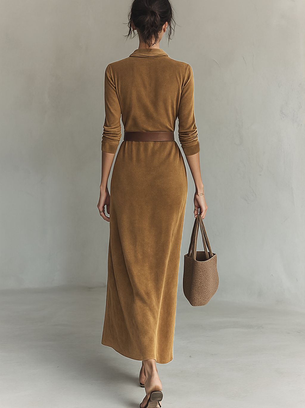 Maxi Dresses with One Button and Cap Sleeve for Women MDA1205H8Y