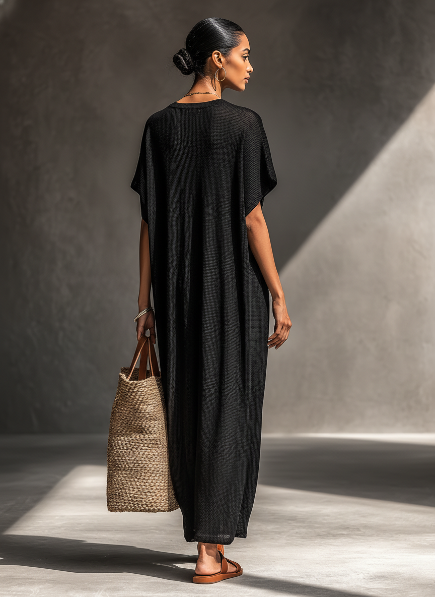Minimalist Short Sleeve Maxi Dresses for Women MDZ0911A8Y