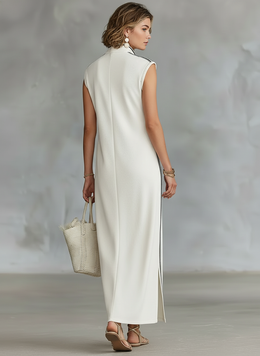 Athletic Style Maxi Dresses for Women with Sleeves MDZ1960C6Y