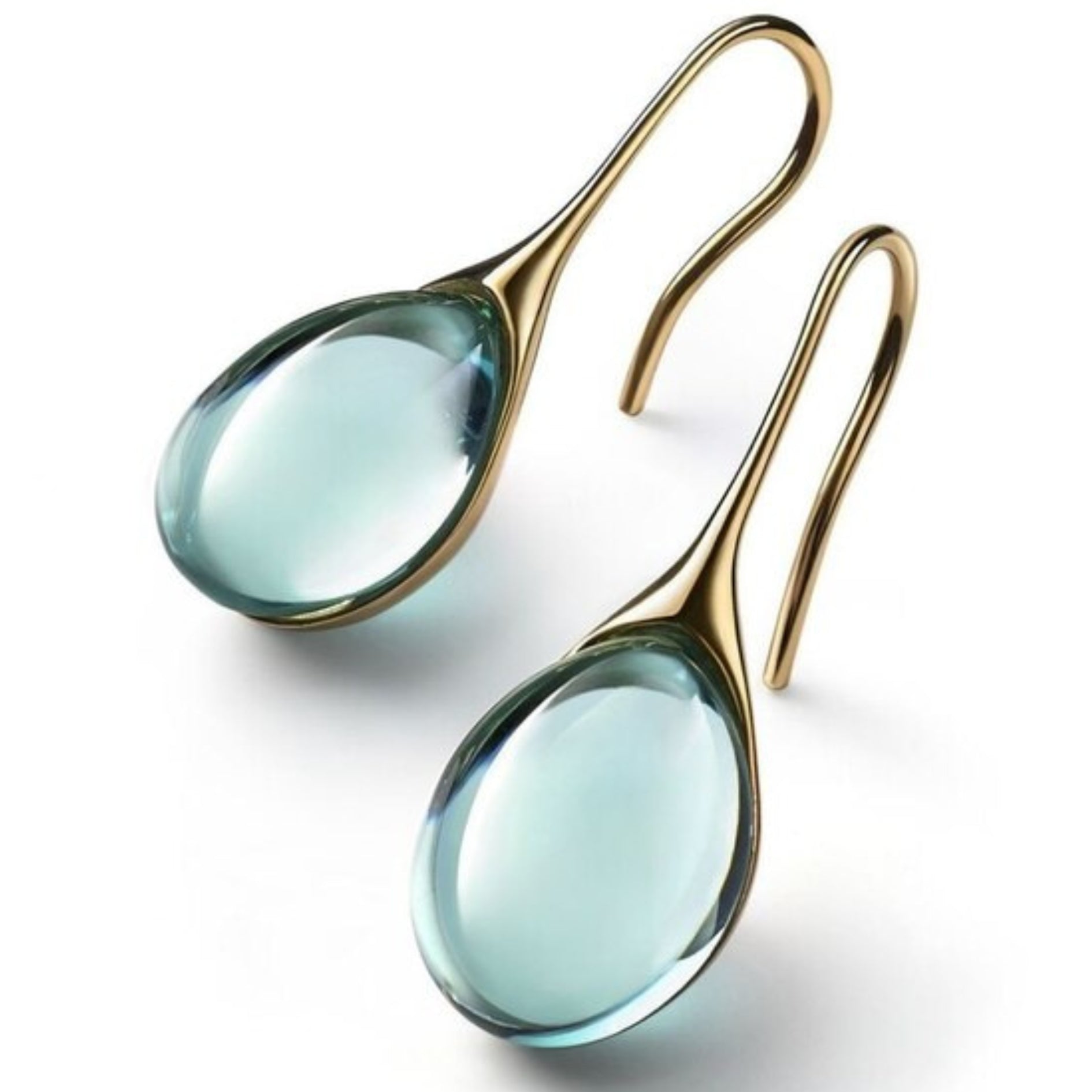Elegant Drop Earrings with Crystals