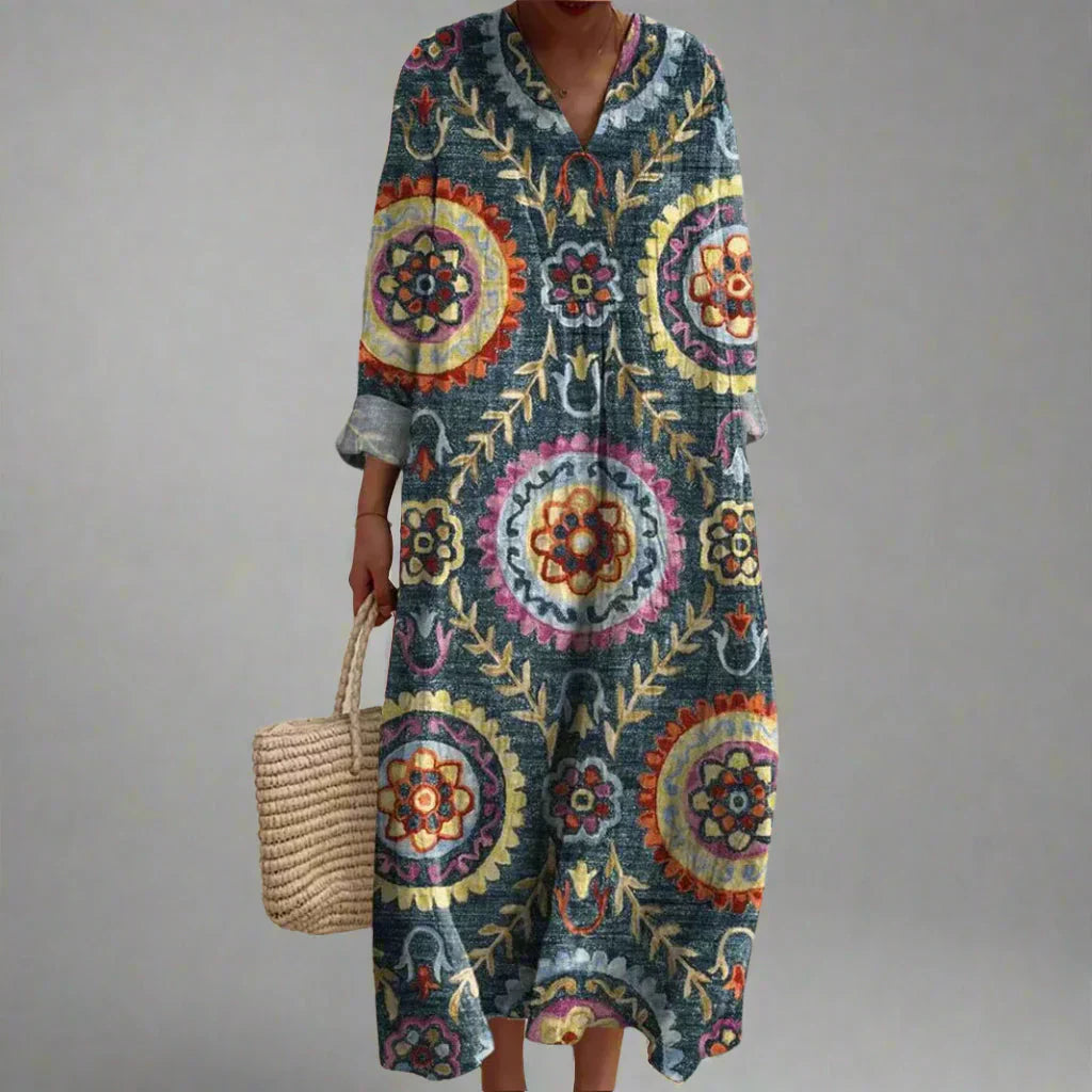 Ava's Geometric Midi Dresses