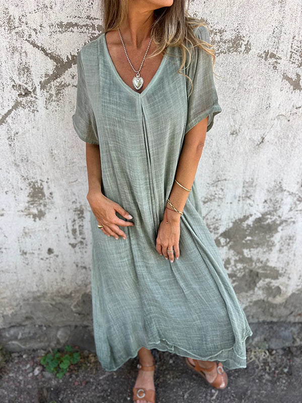 Elizbeta | Casual Dress with V-Neck