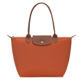 Longchamp - Large Le Pliage Tote, Red and White