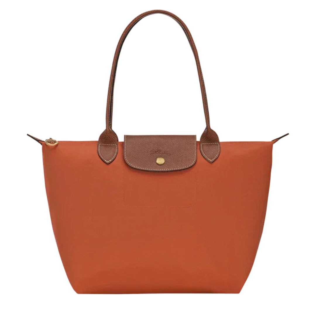 Longchamp - Large Le Pliage Tote, Red and White