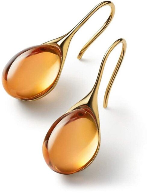 Elegant Drop Earrings with Crystals