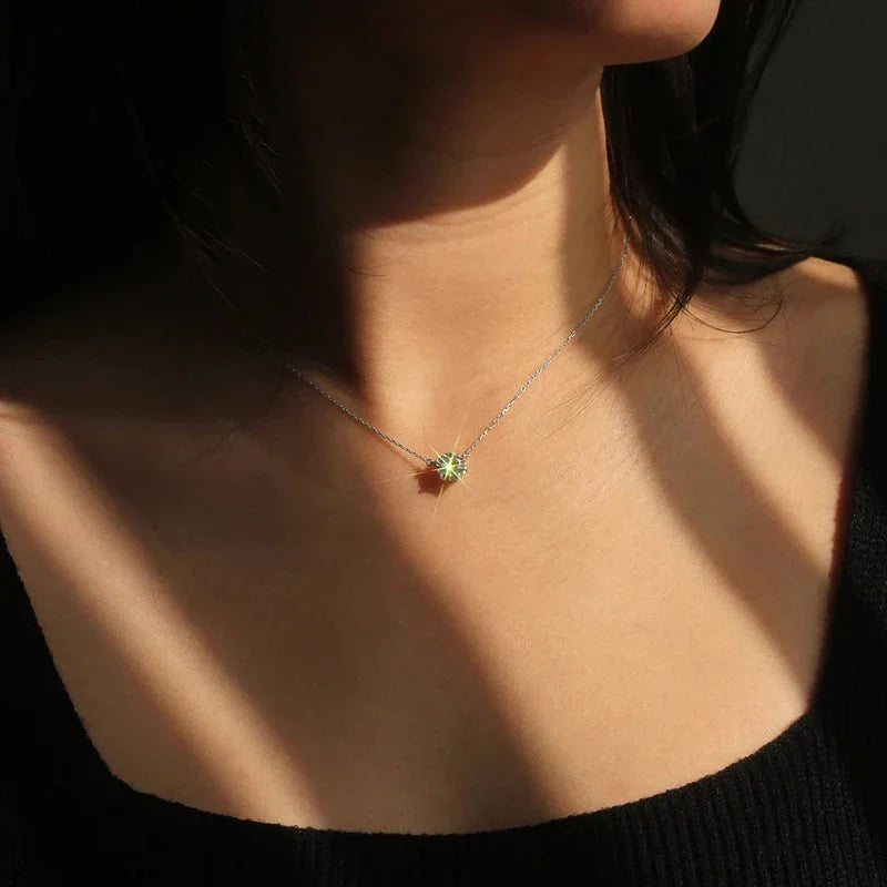 Elegant Solitaire Pendant with Crystal